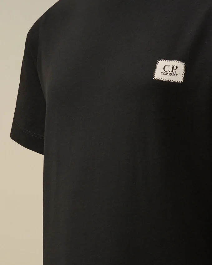 Camiseta de manga corta con parche con el logotipo, confeccionada en jersey de algodón U16 30/1