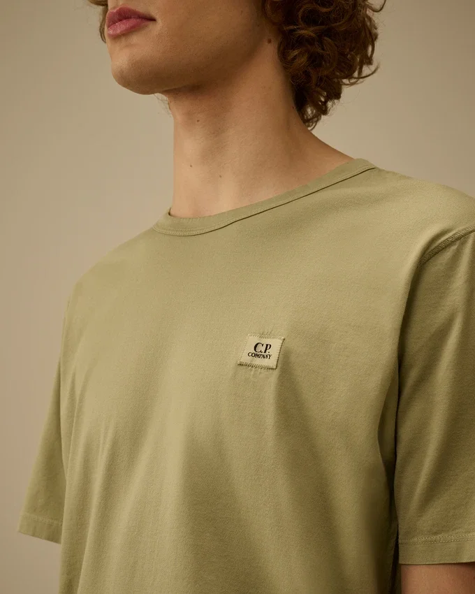 Camiseta de manga corta con parche, de jersey mercerizado 70/2 Gasato