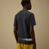 Camiseta de manga corta de jersey 24/1 con logotipo en la parte inferior