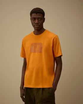 Camiseta de manga corta de jersey 30/1 con etiqueta con el logotipo