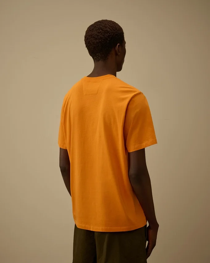 Camiseta de manga corta de jersey 30/1 con etiqueta con el logotipo