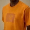 Camiseta de manga corta de jersey 30/1 con etiqueta con el logotipo