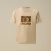 Camiseta de manga corta de jersey 30/1 con logotipo descolorido