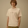 Camiseta de manga corta de jersey 30/1 con logotipo en el pecho