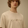 Camiseta de manga corta de jersey 30/1 con logotipo en el pecho