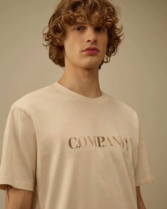 Camiseta de manga corta de jersey 30/1 con logotipo en el pecho