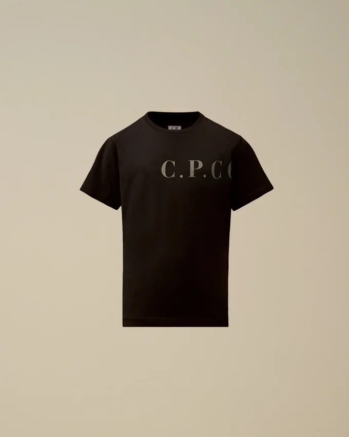 Camiseta de manga corta de jersey de algodón 30/1 para menores de 16 años con logotipos en el pecho y la espalda