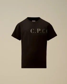 Camiseta de manga corta de jersey de algodón 30/1 para menores de 16 años con logotipos en el pecho y la espalda