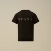 Camiseta de manga corta de jersey de algodón 30/1 para menores de 16 años con logotipos en el pecho y la espalda