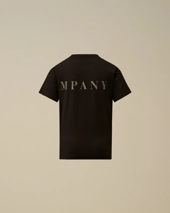 Camiseta de manga corta de jersey de algodón 30/1 para menores de 16 años con logotipos en el pecho y la espalda