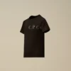 Camiseta de manga corta de jersey de algodón 30/1 para menores de 16 años con logotipos en el pecho y la espalda