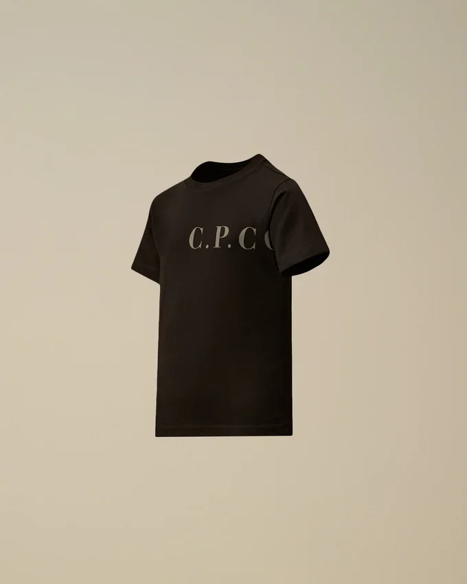 Camiseta de manga corta de jersey de algodón 30/1 para menores de 16 años con logotipos en el pecho y la espalda
