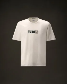 Camiseta de manga corta de jersey mercerizado de la Metropolis Series con bordado en la espalda