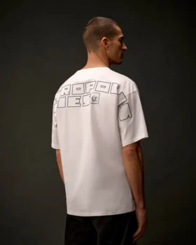 Camiseta de manga corta de jersey mercerizado de la Metropolis Series con bordado en la espalda