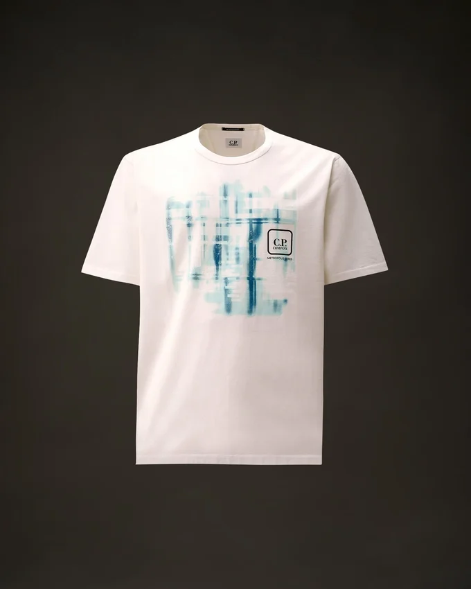 Camiseta de manga corta de la Metropolis Series, de jersey mercerizado, con logotipo gráfico