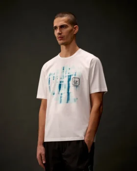 Camiseta de manga corta de la Metropolis Series, de jersey mercerizado, con logotipo gráfico