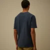 Camiseta de manga corta de piqué 24/1 teñida con pigmentos