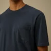 Camiseta de manga corta de piqué 24/1 teñida con pigmentos