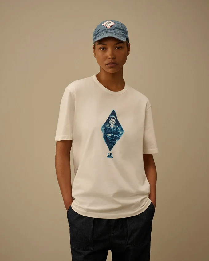 Camiseta de marinero británico de manga corta de jersey compacto 20/1