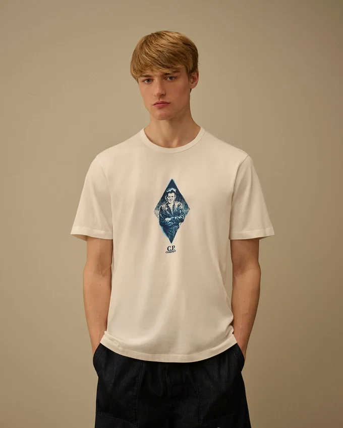 Camiseta de marinero británico de manga corta de jersey compacto 20/1