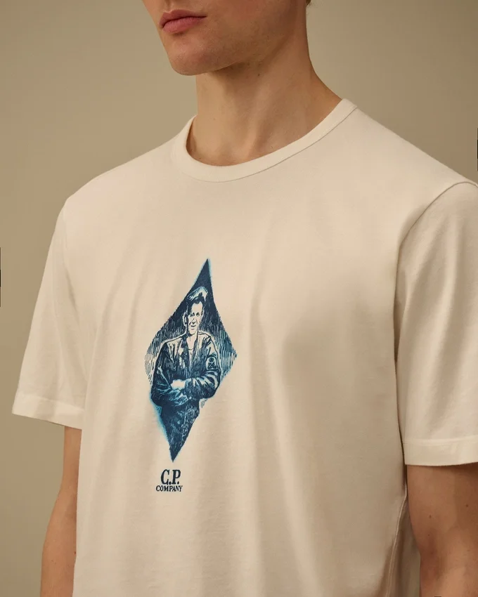 Camiseta de marinero británico de manga corta de jersey compacto 20/1
