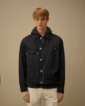 Chaqueta de denim 3/1 con cremallera