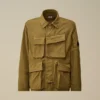 Chaqueta de sarga con cremallera para gafas de sol