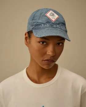 Gorra de 50 Fili blanqueada al índigo