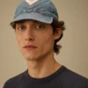 Gorra de 50 Fili blanqueada al índigo