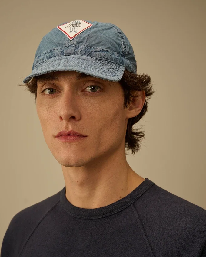 Gorra de 50 Fili blanqueada al índigo
