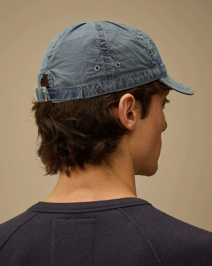 Gorra de 50 Fili blanqueada al índigo