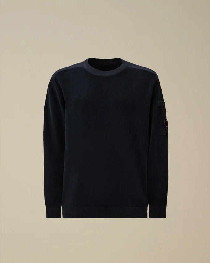 Jersey de chenilla de algodón con lente