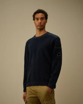 Jersey de chenilla de algodón con lente