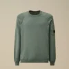 Jersey de cuello redondo con detalle de lente de algodón Sea Island