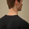Jersey de cuello redondo con detalle «Lens» de crepé de algodón