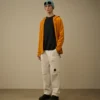 Jersey de cuello redondo con detalle «Lens» de crepé de algodón