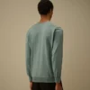 Jersey de cuello redondo con lente de algodón Sea Island