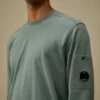 Jersey de cuello redondo con lente de algodón Sea Island