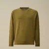 Jersey de cuello redondo de crepé de algodón con doble teñido