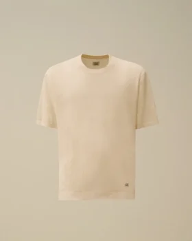 Jersey de cuello redondo de manga corta de lino