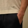 Jersey de cuello redondo de manga corta de lino
