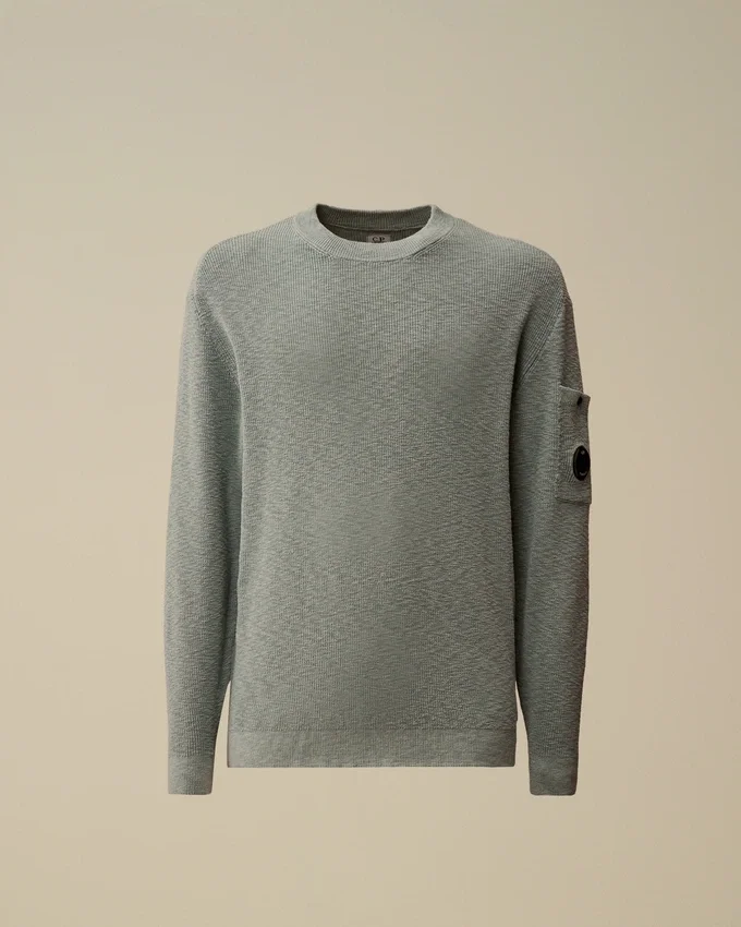 Jersey de cuello redondo «Lens» de algodón y nailon