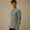 Jersey de cuello redondo «Lens» de algodón y nailon