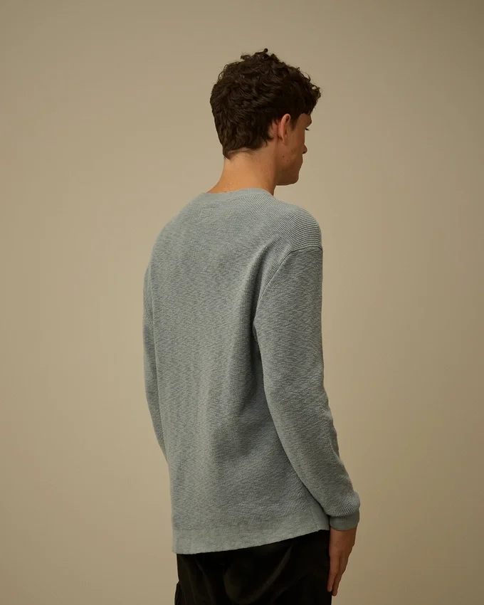 Jersey de cuello redondo «Lens» de algodón y nailon