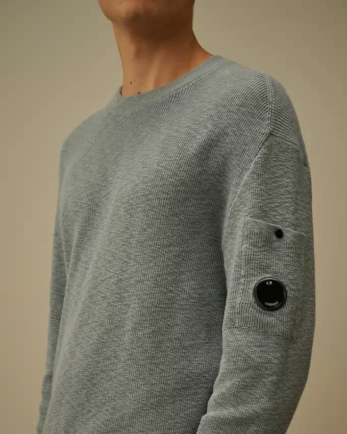 Jersey de cuello redondo «Lens» de algodón y nailon