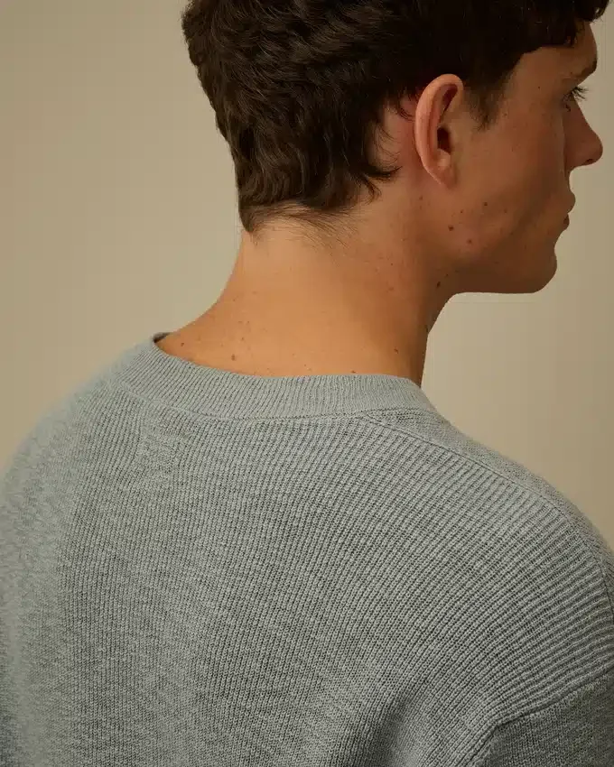 Jersey de cuello redondo «Lens» de algodón y nailon