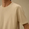 Jersey de manga corta de crepé de algodón