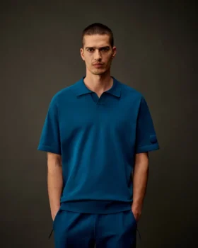 Jersey polo de algodón elástico de la Metropolis Series