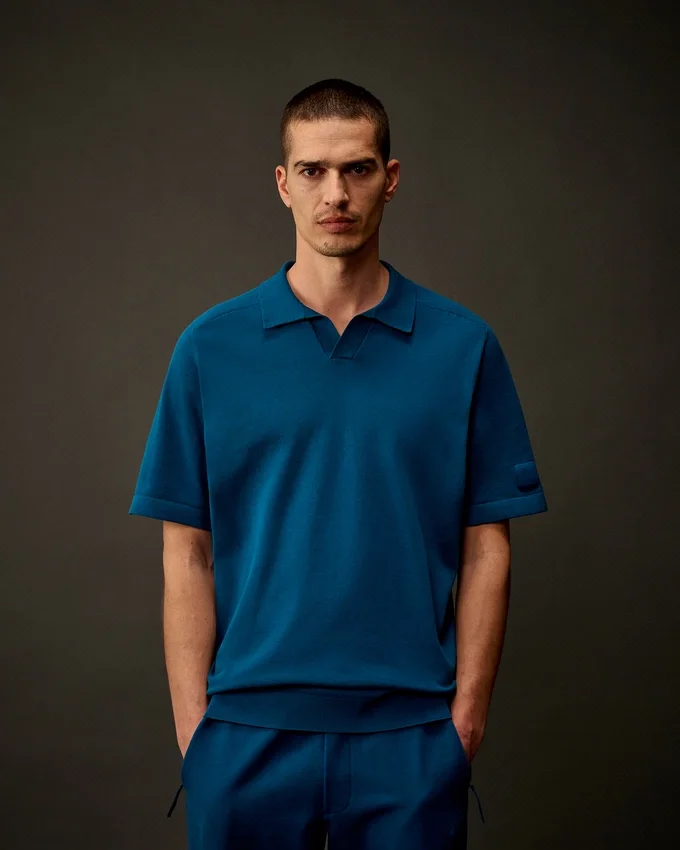 Jersey polo de algodón elástico de la Metropolis Series