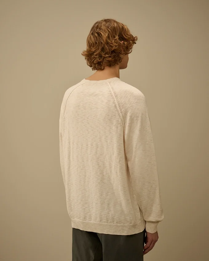 Jersey raglán de cuello redondo «Lens» de algodón y nailon